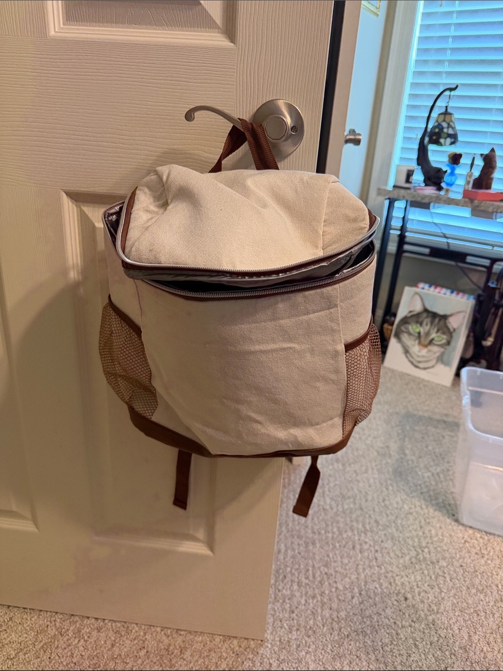 Canvas Casual Men’s Backpack - Cream